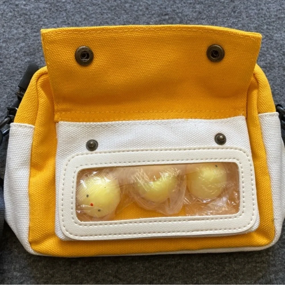 Brand New Adorable Canvas Bag with Stress Reliever Chicken Toys - 7.4 x 5.9 inch